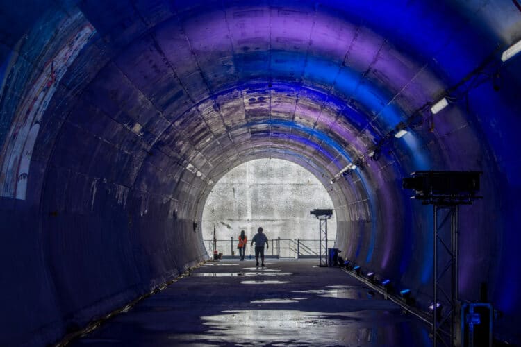 Acciona Ferrovial Joint Venture (AFJV)  and Sydney Metro together hosted a community day at Sydney Metro West’s Burwood North station, allowing guests into the pedestrian adit, station box, cavern and tunnels. Image: Sydney Metro