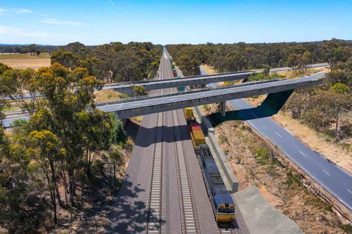 Freeway With Train Rails Inland Rail unveils latest designs of Hume Freeway and Marchbanks Road ...