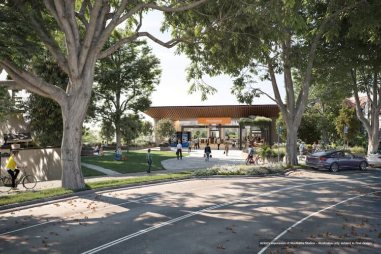 An artist's impression of the new Woollahra Station. Image: NSW Government
