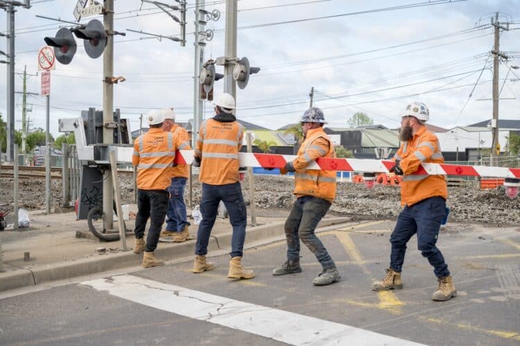 Boom gate removal at Webster Street, Dandenong. Image: Victorian Government