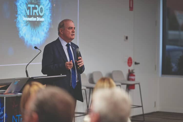 Michael Caltabiano, Chief Executive Officer of the National Transport Research Organisation (NTRO), speaking at the NTRO International Technical Conference. Image: NTRO