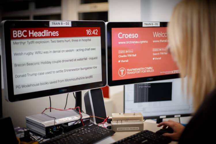 KeTech’s on-platform Customer Information Systems and on-board Passenger Information Systems provide consistent real-time data. Image: KeTech