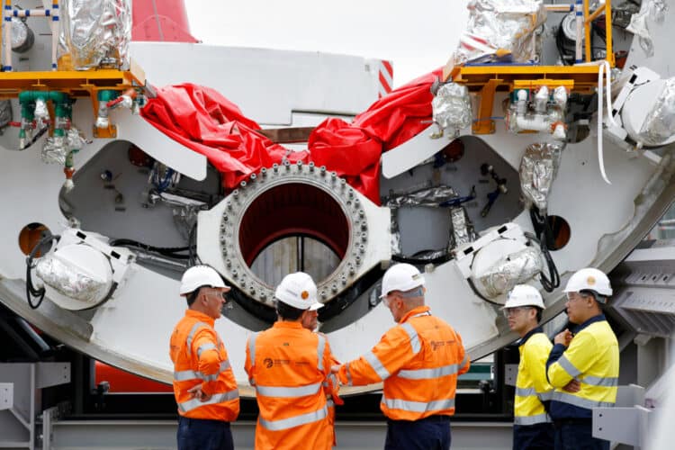 The TBMs are being assembled on site in Burwood. Image: Victorian Government