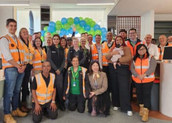 The Brunswick Yarra Trams team came together to celebrate moving back into their newly renovated depot building. Image: Yarra Trams