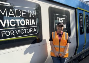 Panah Fasihi works as a Test and Commissioning Engineer for Alstom’s new X’Trapolis 2.0 train fleet. Image: Image: Panah Fasihi