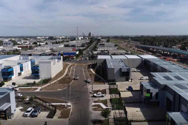 A drone shot from Akuna Drive opening day.
Image: Victorian Government