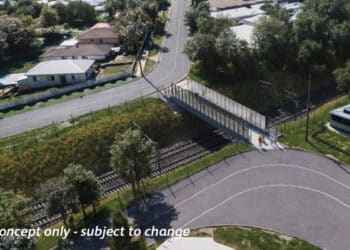 The designs for the new Herbert Street bridge. Image: Queensland Rail