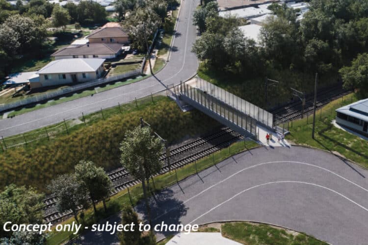 The designs for the new Herbert Street bridge. Image: Queensland Rail