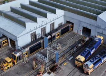 The first Tangara train is being refurbished at Newcastle’s Cardiff Maintenance Centre.
Image: NSW Government